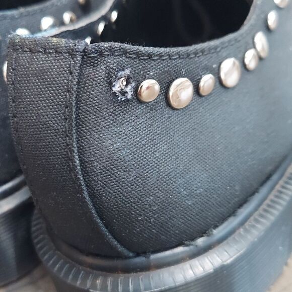 Dr. Martens Lester Black Coated Studs Spikes Shoes Sz 5 - Picture 5 of 13